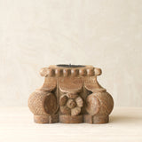 Hand Carved Architectural Pillar Candlestand | B