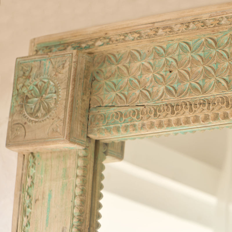 Vintage Teak Mirror | Natural