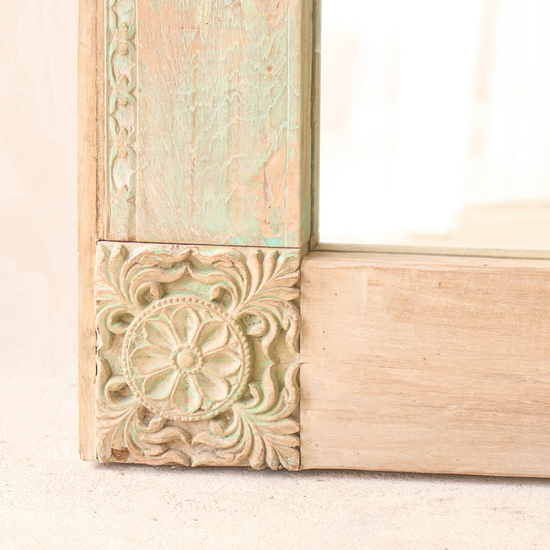 Vintage Teak Mirror | Natural