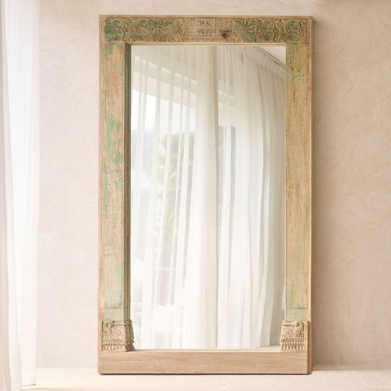 Vintage Teak Mirror | Natural