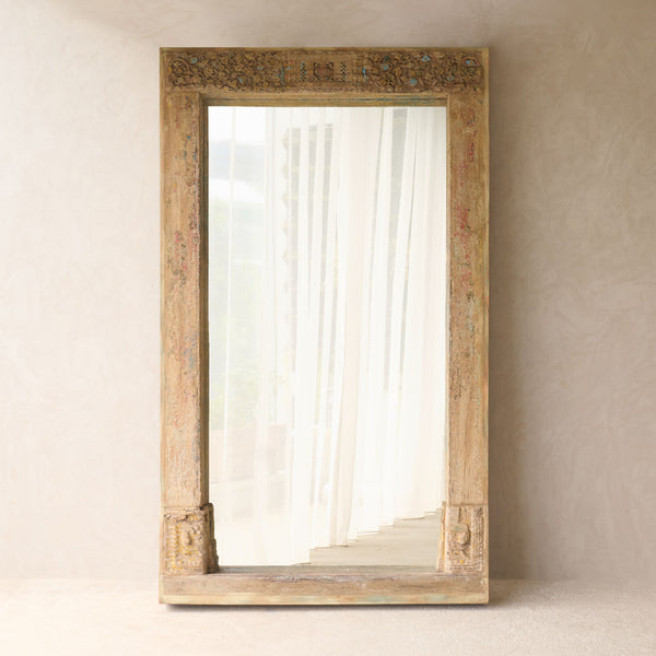 Vintage Teak Mirror | Natural