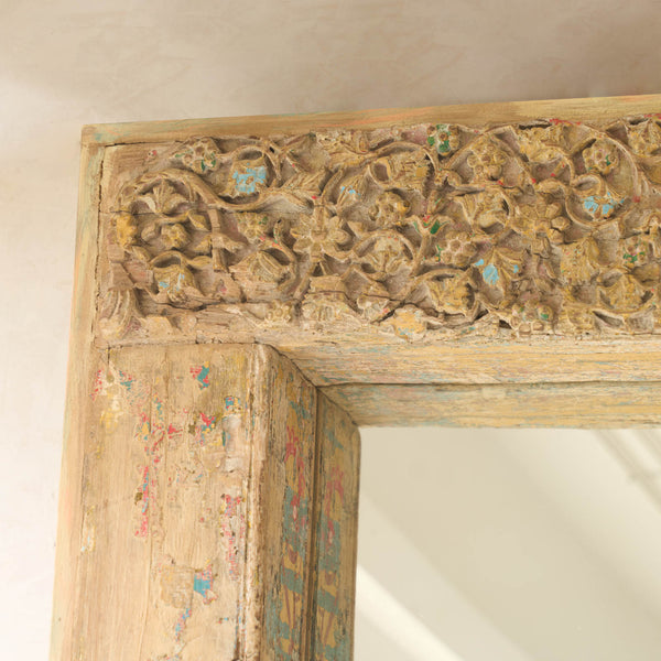 Vintage Teak Mirror | Natural