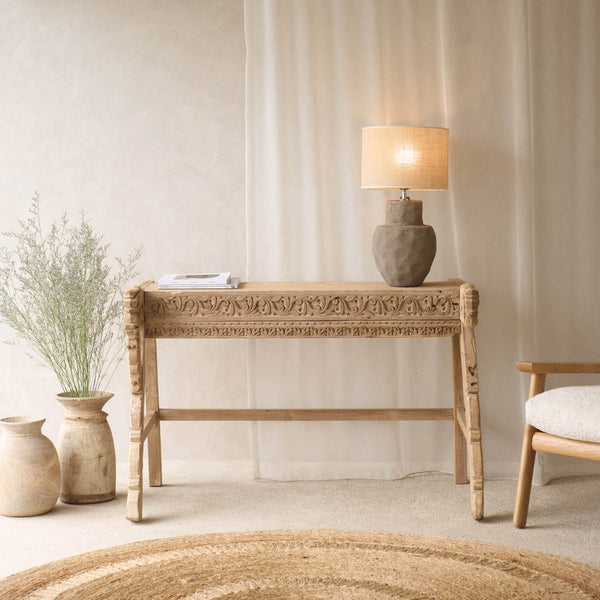 Vintage Teak Console with Carvings - Originals Furniture