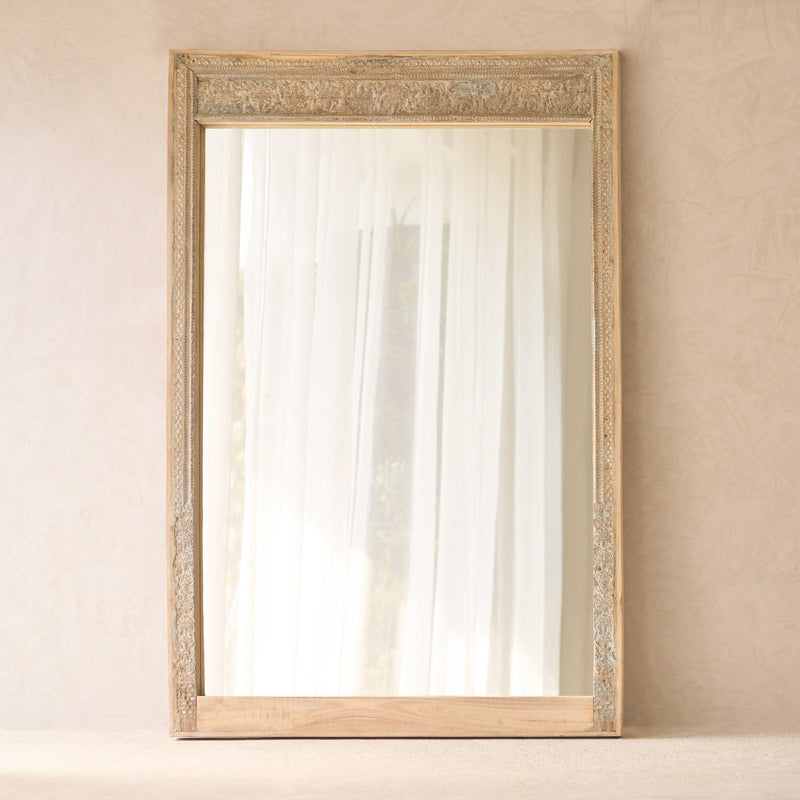 Vintage Teak Mirror | Natural