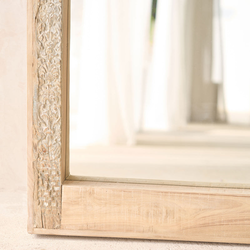 Vintage Teak Mirror | Natural