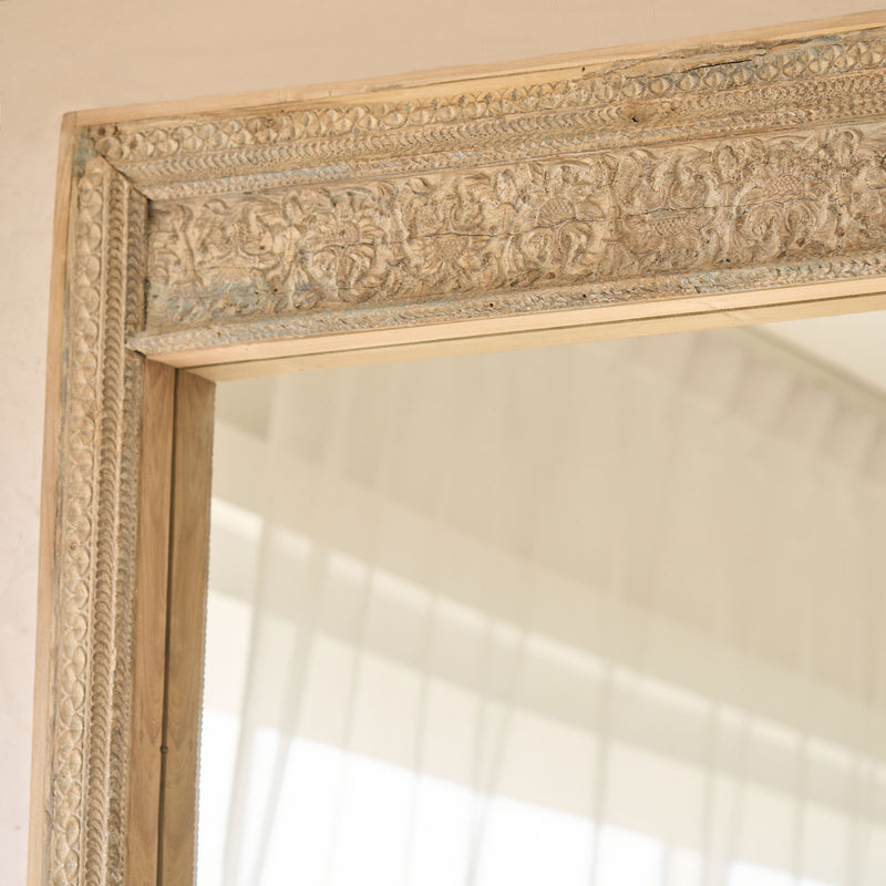 Vintage Teak Mirror | Natural