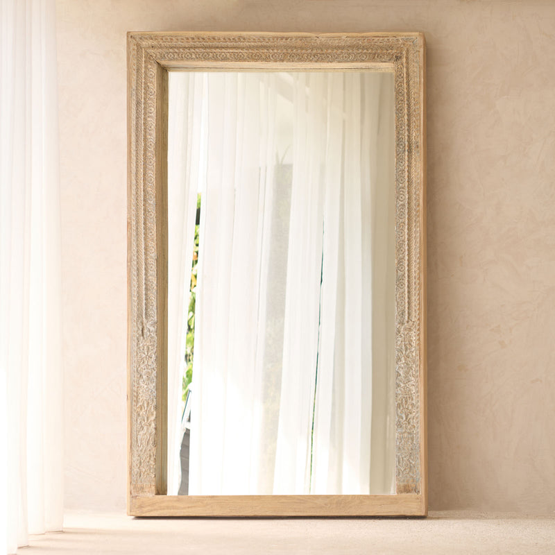 Vintage Teak Mirror | Natural