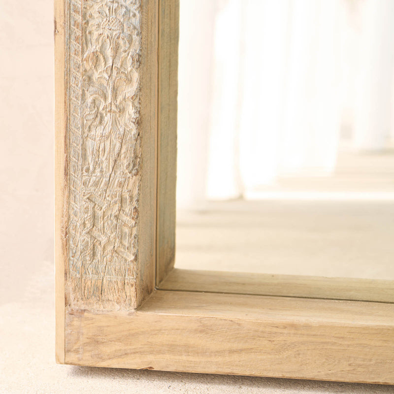 Vintage Teak Mirror | Natural