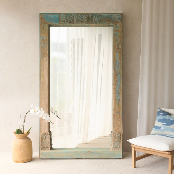 Vintage Teak Mirror | Natural