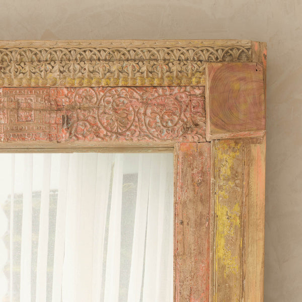 Vintage Teak Mirror | Natural