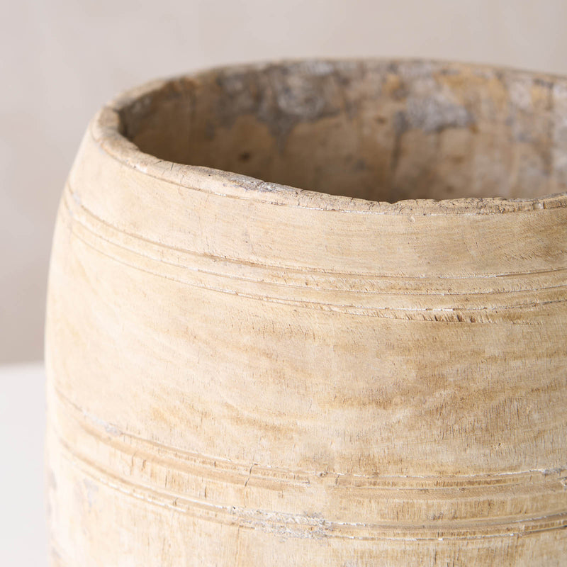 Vintage Wooden Pot