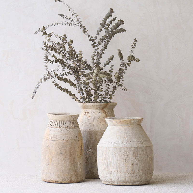 Vintage Wooden Pot