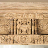 Vintage Carved Teak Mirror | Natural