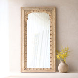 Vintage Carved Teak Mirror | Natural