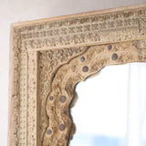 Vintage Carved Teak Mirror | Natural