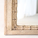 Vintage Carved Teak Mirror | Natural