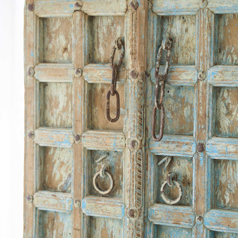 Vintage Teak Door | Bluewash