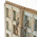 Vintage Teak Door | Bluewash