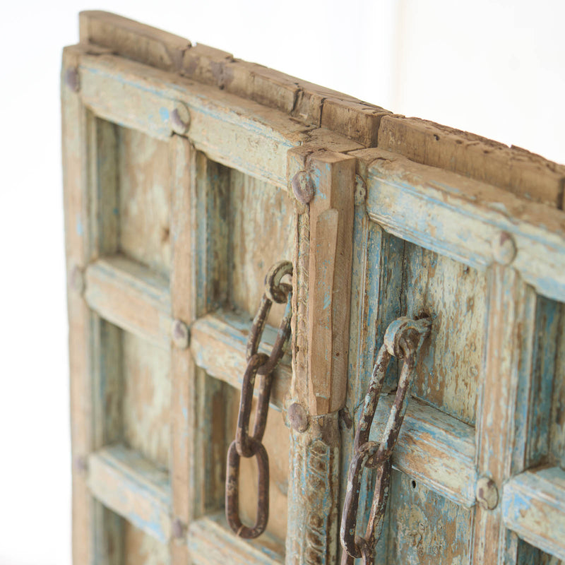 Vintage Teak Door | Bluewash