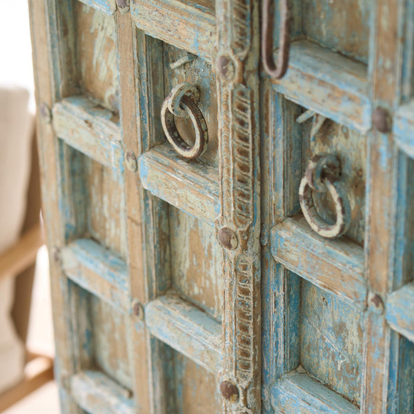 Vintage Teak Door | Bluewash