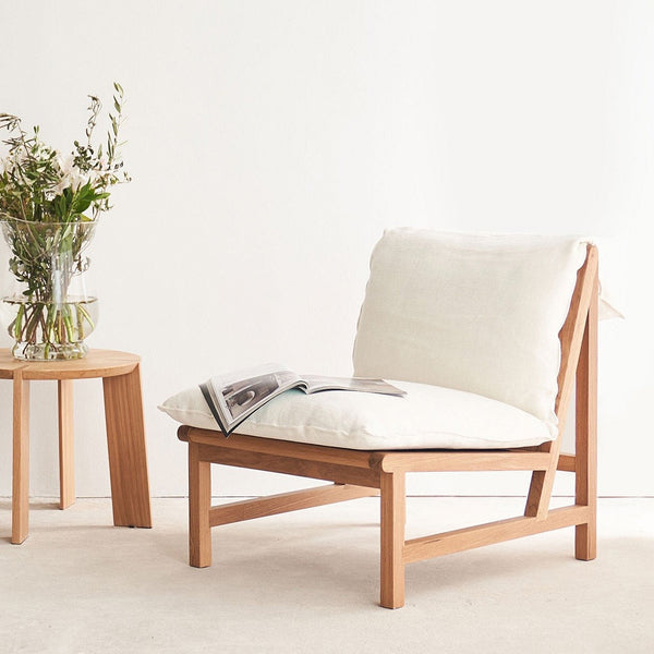 Cantaloupe Fabric Armchair | Ivory