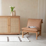 Cantaloupe Leather Armchair in canyon