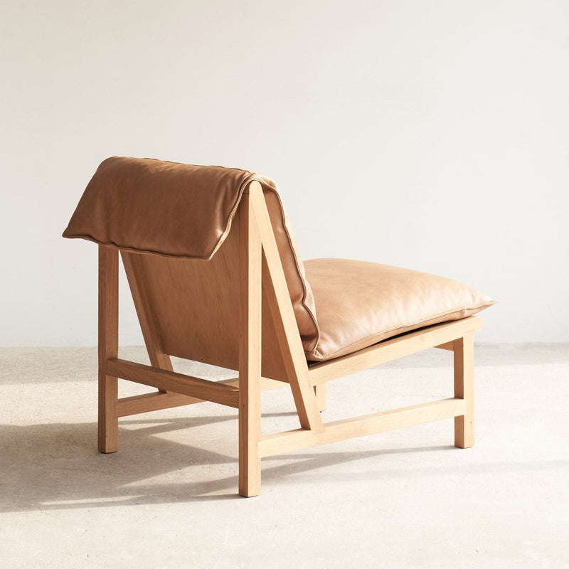 Cantaloupe Leather Armchair in Canyon