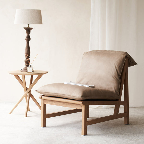 Cantaloupe Leather Armchair | Desert