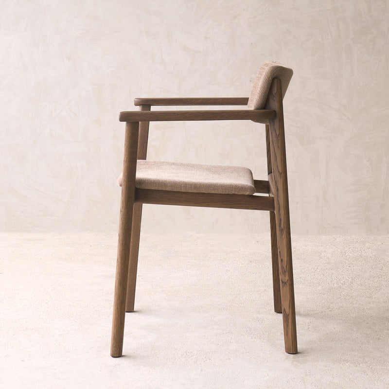 Poise Dining Chair with Arms | Latte Oak Frame - Harvest