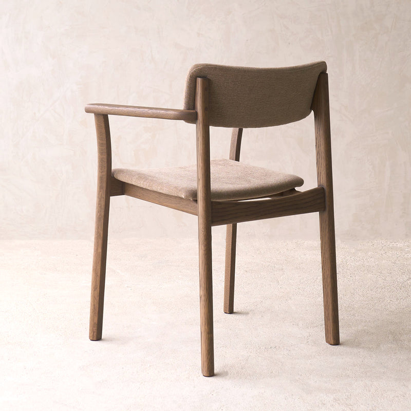 Poise Dining Chair with Arms | Latte Oak Frame - Harvest