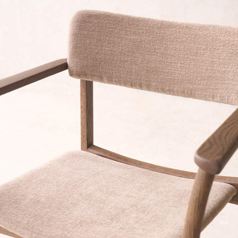 Poise Dining Chair with Arms | Latte Oak Frame - Harvest