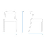 Ronda Leather Dining Chair | Oak Frame - Pecan