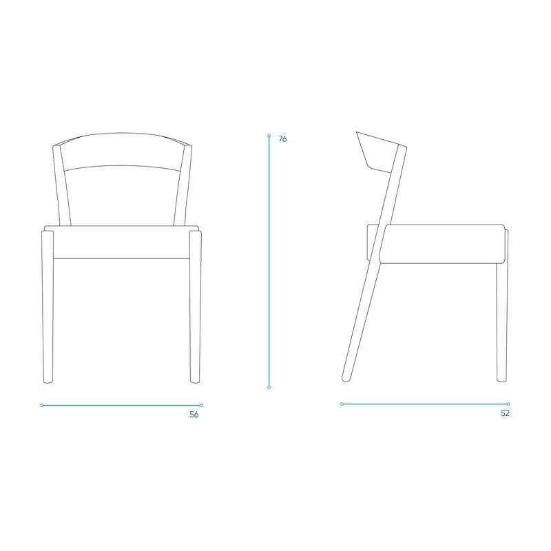 Ronda Leather Dining Chair | Oak Frame - Pecan