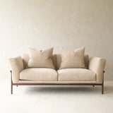 Timm 2 Seater Fabric Sofa | Espresso Oak - Ammonite (175cm)