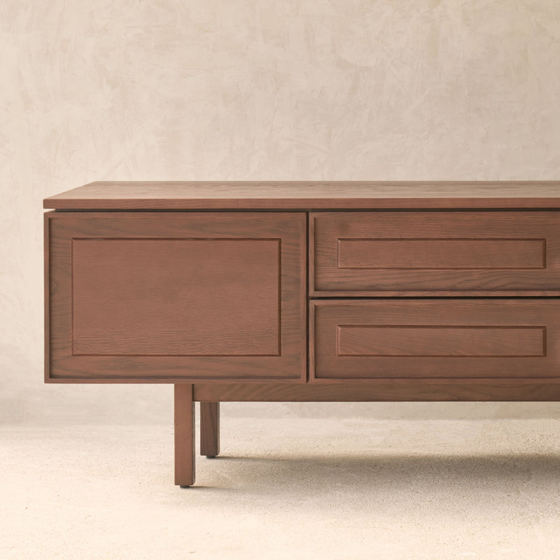 Yorke Oak TV Console | Walnut Stained Oak
