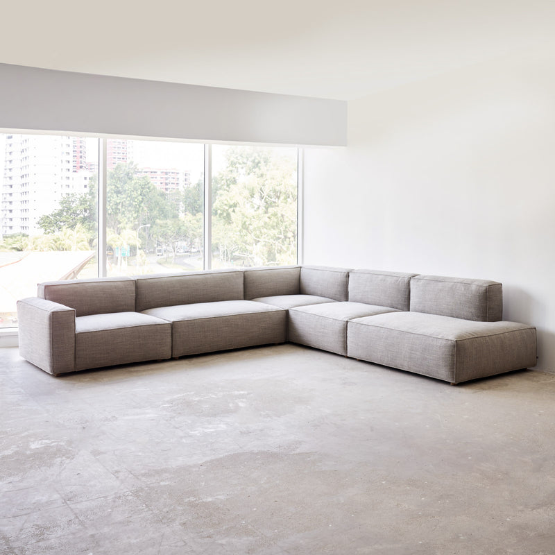 Sketch baker L shape fabric sofa bespoke - Originals Furniture Singapore 