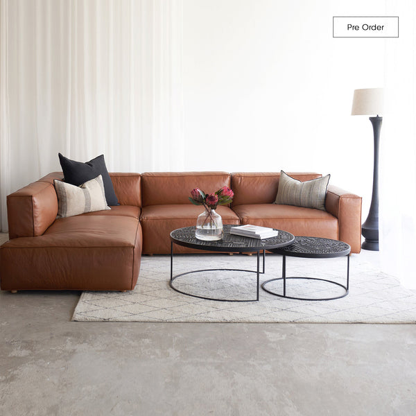 Sketch baker L shape leather sofa bespoke - Originals Furniture Singapore