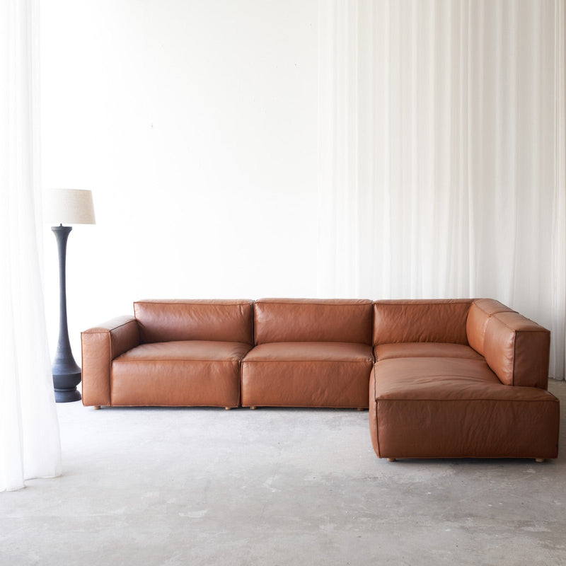 Sketch baker L shape leather sofa bespoke - Originals Furniture Singapore