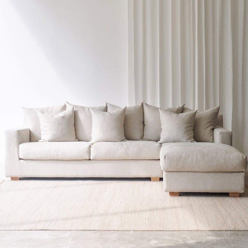 Beccy L shape fabric sofa in cereal - Originals Furniture Singapore