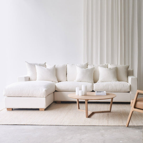 Beccy L shape fabric sofa in ivory - Originals Furniture Singapore