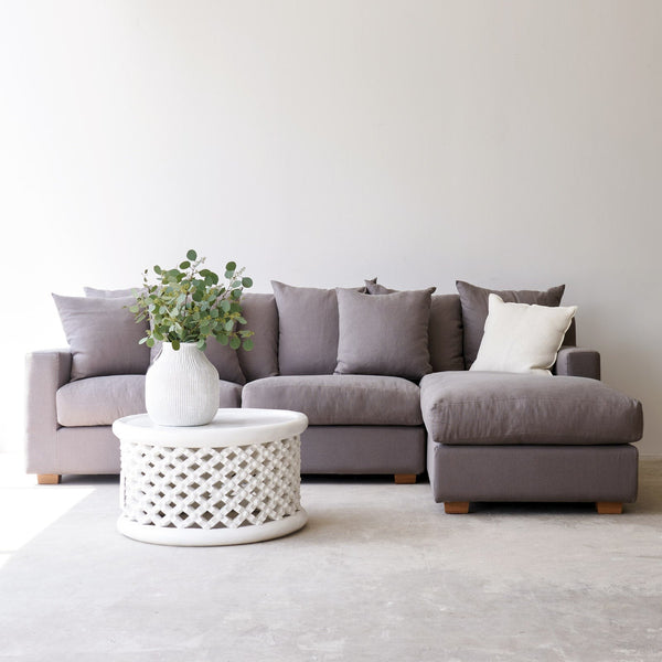 Beccy Fabric L Shape Sofa | Smoke (290cm)