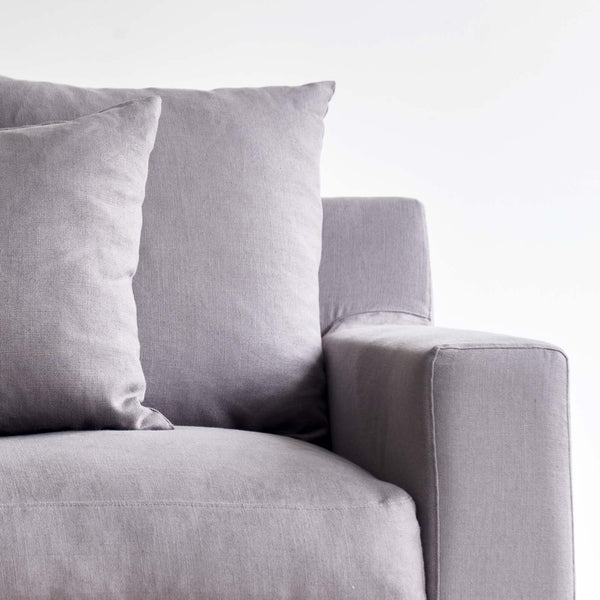 Beccy L shape fabric sofa in smoke - Originals Furniture Singapore