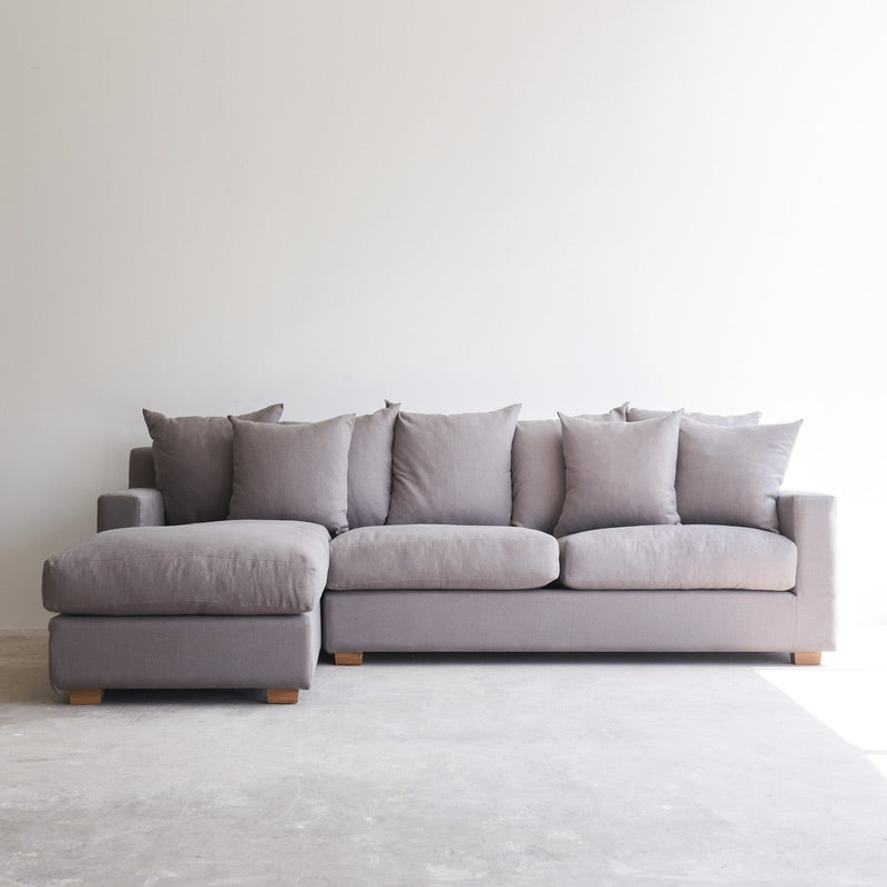 Beccy Fabric L Shape Sofa | Smoke (290cm)