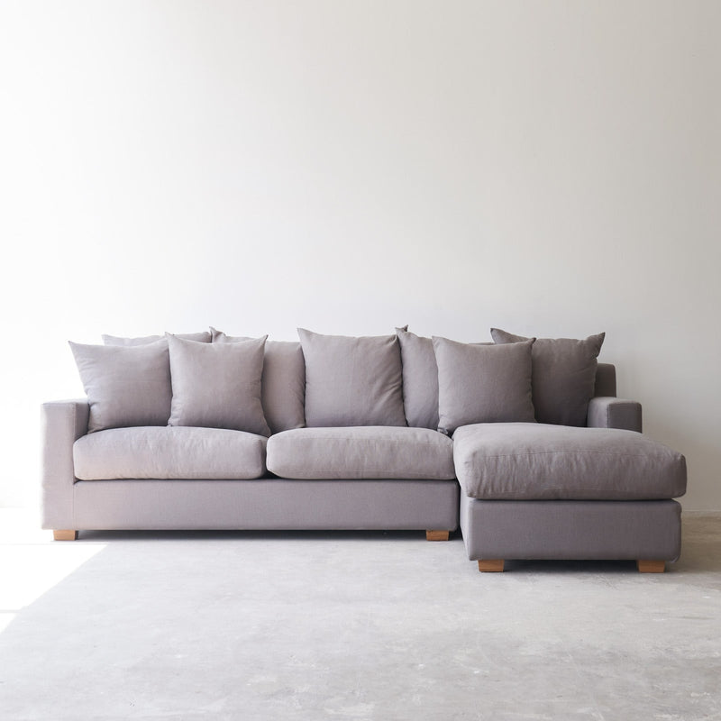 Beccy Fabric L Shape Sofa | Smoke (290cm)