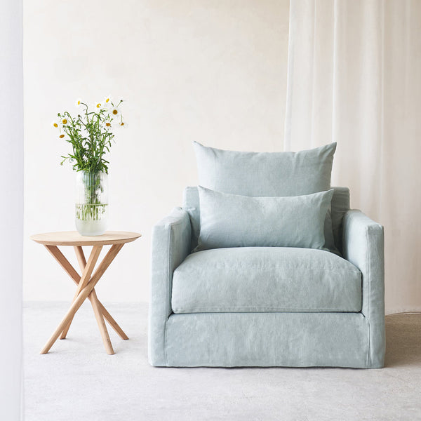 Sloopy Fabric Armchair | Celadon
