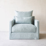 Sketch Celadon Sloopy Fabric Armchair from Originals Furniture Singapore