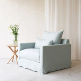 Sketch Celadon Sloopy Fabric Armchair from Originals Furniture Singapore