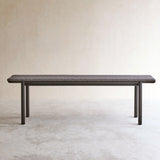 Folk Bench | Black Frame - Cinder (160cm)