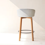 Sketch glide fabric oak counter stool bespoke - Originals Furniture Singapore