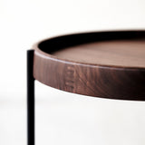 Humla oak side table in walnut - Originals Furniture Singapore